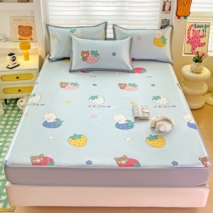 91家纺网 家纺一手货源 找家纺 （总）金盛纺 2025新款A类数码印花冰丝席-床笠款