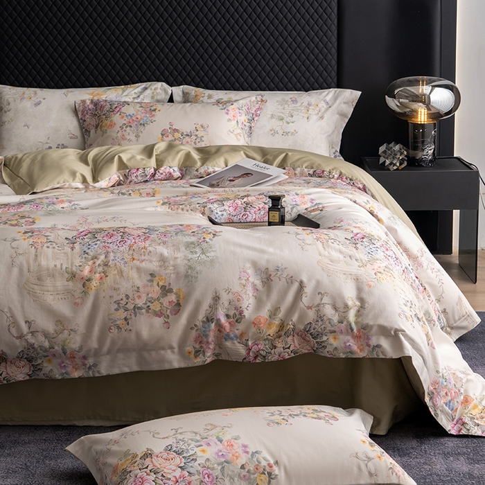 91家纺网 家纺一手货源 找家纺 （总）皇寝世家家居 2025新款60S新疆长绒棉数码印花全棉床上四件套纯棉床品套件