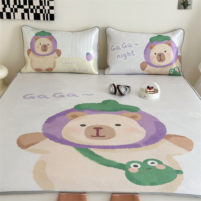 91家纺网 家纺一手货源 找家纺 美乐迪家纺 2025新款异形冰藤席 卡皮巴拉