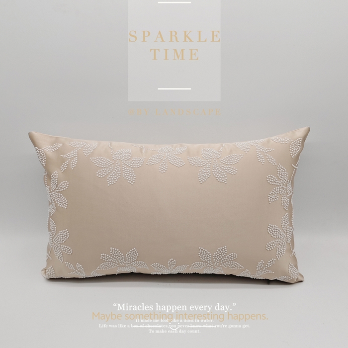 91家纺网 家纺一手货源 找家纺 新款禅丝高精密珍珠钻抱枕枕头枕芯-涟漪 涟漪-香槟