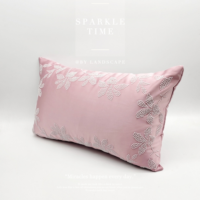 91家纺网 家纺一手货源 找家纺 新款禅丝高精密珍珠钻抱枕枕头枕芯-涟漪 涟漪-粉