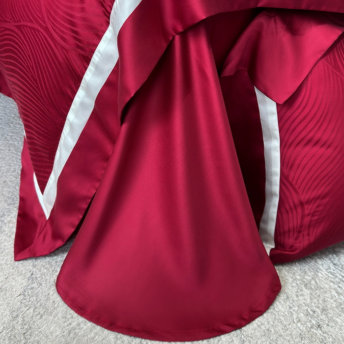 91家纺网 家纺一手货源 找家纺 （总）若未家居 LOVEWE HOUSE 2025新款天丝提花套件撞色轻奢风四件套-天丝布拉格