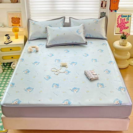 91家纺网 家纺一手货源 找家纺 （总）金盛纺 2025新款A类数码印花冰丝席-床笠款