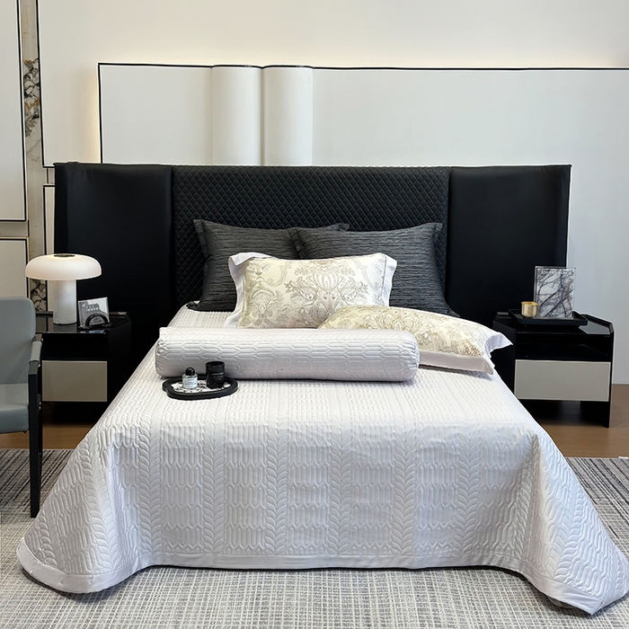 91家纺网 家纺一手货源 找家纺 若未家居 LOVEWE HOUSE 2025新款兰精天丝印花夏被及夏被四件套 宫廷华尔兹（床单款+床盖款）