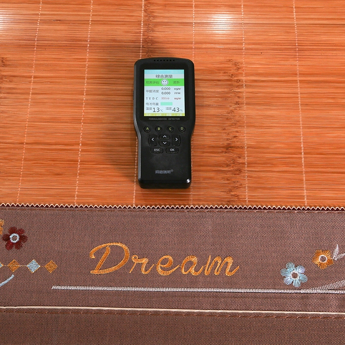 91家纺网 家纺一手货源 找家纺 鸣创 2025新款碳光竹席艾草驱蚊凉席草席藤席 步步高升