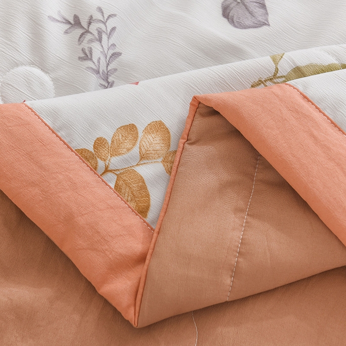 91家纺网 家纺一手货源 找家纺 红日子纺织品 2025新款棉麻夏被四件套 金风玉露