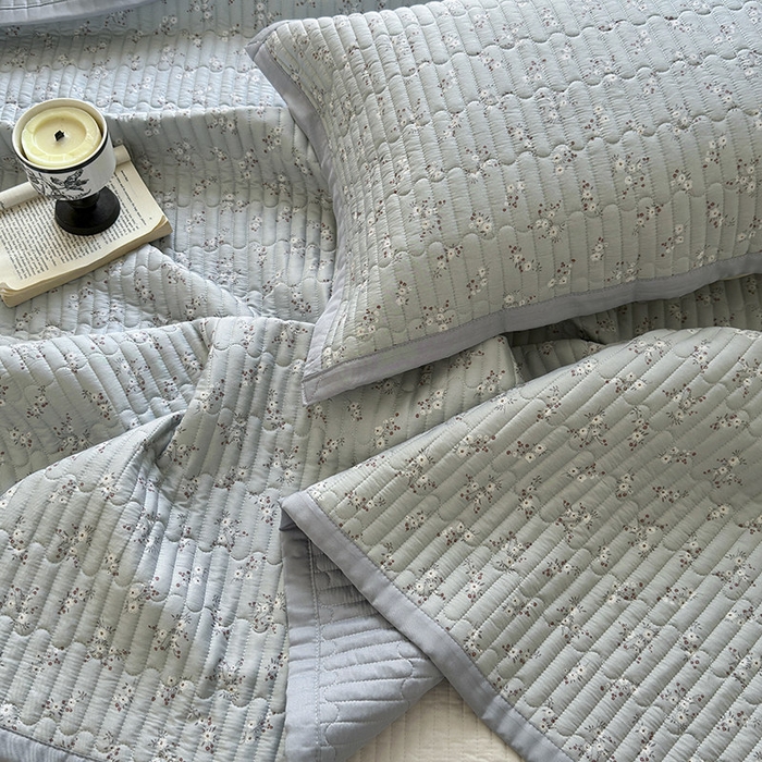 91家纺网 家纺一手货源 找家纺 美优兰 2025春夏新款双面天丝高温砂洗床盖 赫拉花园