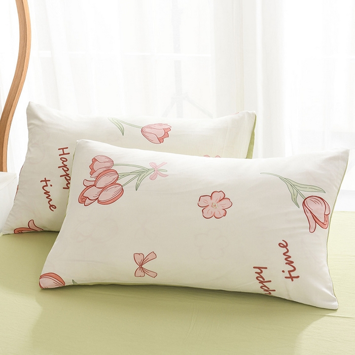 91家纺网 家纺一手货源 找家纺 红日子纺织品 2025新款棉麻夏被四件套 郁金香