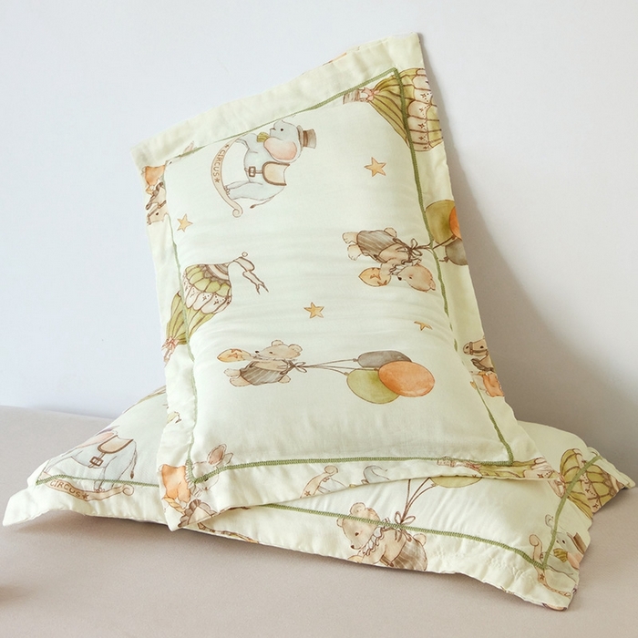 91家纺网 家纺一手货源 找家纺 嗨生活2025新款天竹系列A类竹纤维四层纱枕套 儿童枕套 幼儿园枕套 缤纷马戏团