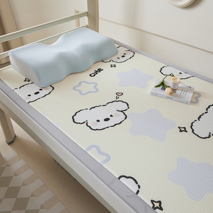 91家纺网 家纺一手货源 找家纺 川悦生活 2025新款数码印花冰豆豆凉席床垫-学生床 星啵仔仔