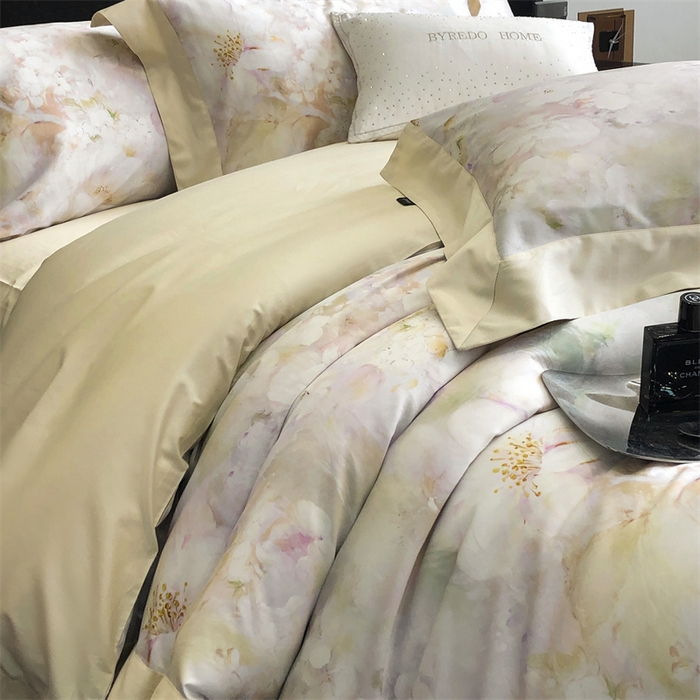 91家纺网 家纺一手货源 找家纺 （总）馨蕊家居 2025春夏新品金太阳典藏高奢活性数码印花四件套-玛丽