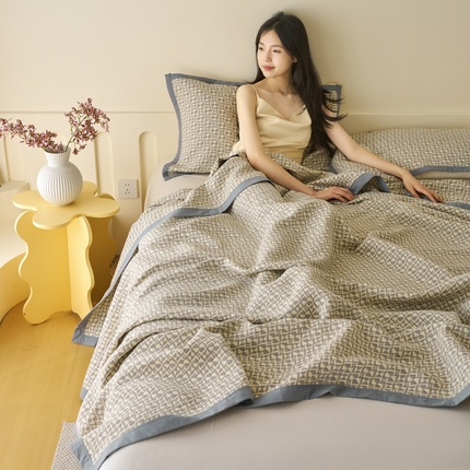 棠薇家纺  2025新款北欧风盖毯毛巾被 罗马故事