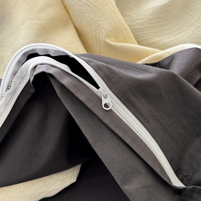 91家纺网 家纺一手货源 找家纺 若未家居 LOVEWE HOUSE 2025新款50S色织空气层水洗大提花全棉四件套 流光-云氧白