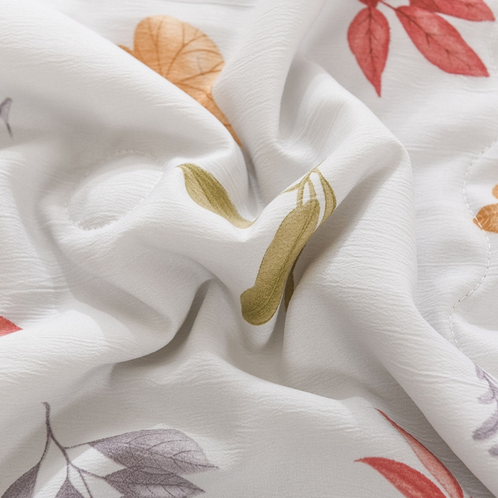 91家纺网 家纺一手货源 找家纺 红日子纺织品 2025新款棉麻夏被四件套 金风玉露