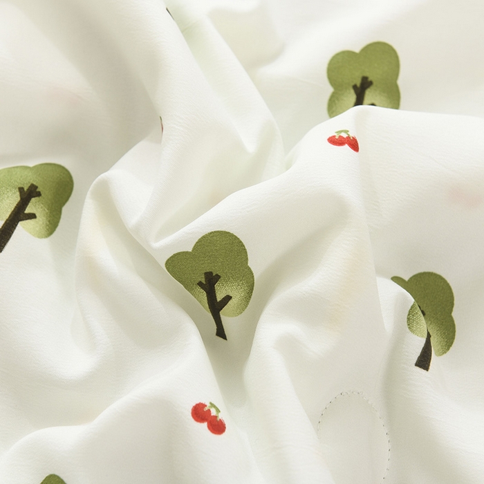 91家纺网 家纺一手货源 找家纺 红日子纺织品 2025新款棉麻夏被四件套 清新森林