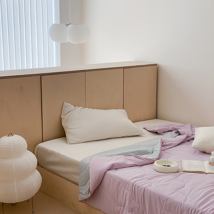 91家纺网 家纺一手货源 找家纺 时年家纺 2025新款升级版180克高定即刻凉感夏被 香芋紫