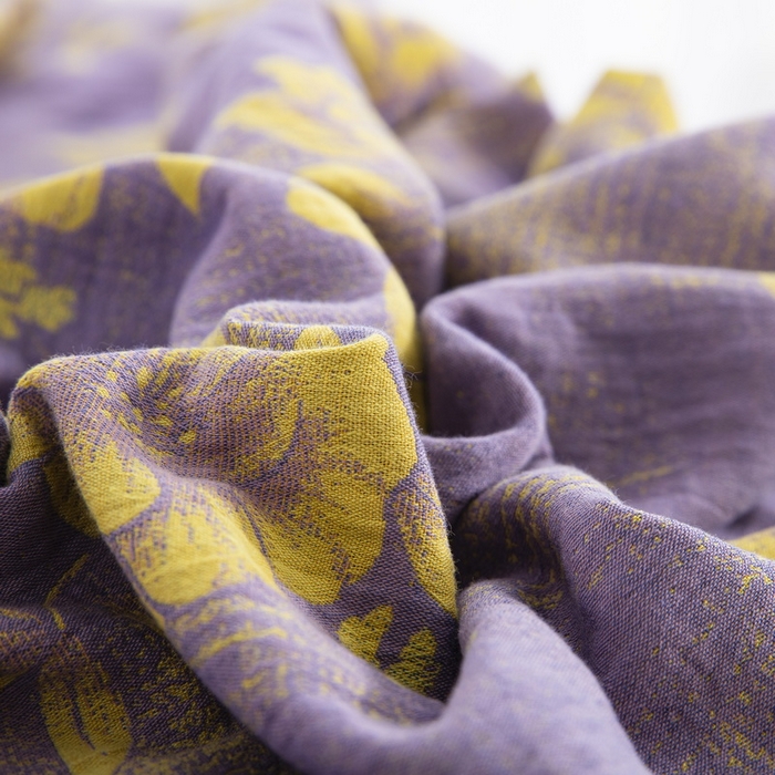 91家纺网 家纺一手货源 找家纺 2025新款全棉色织双层纱纽扣款四件套 云纱-浅紫