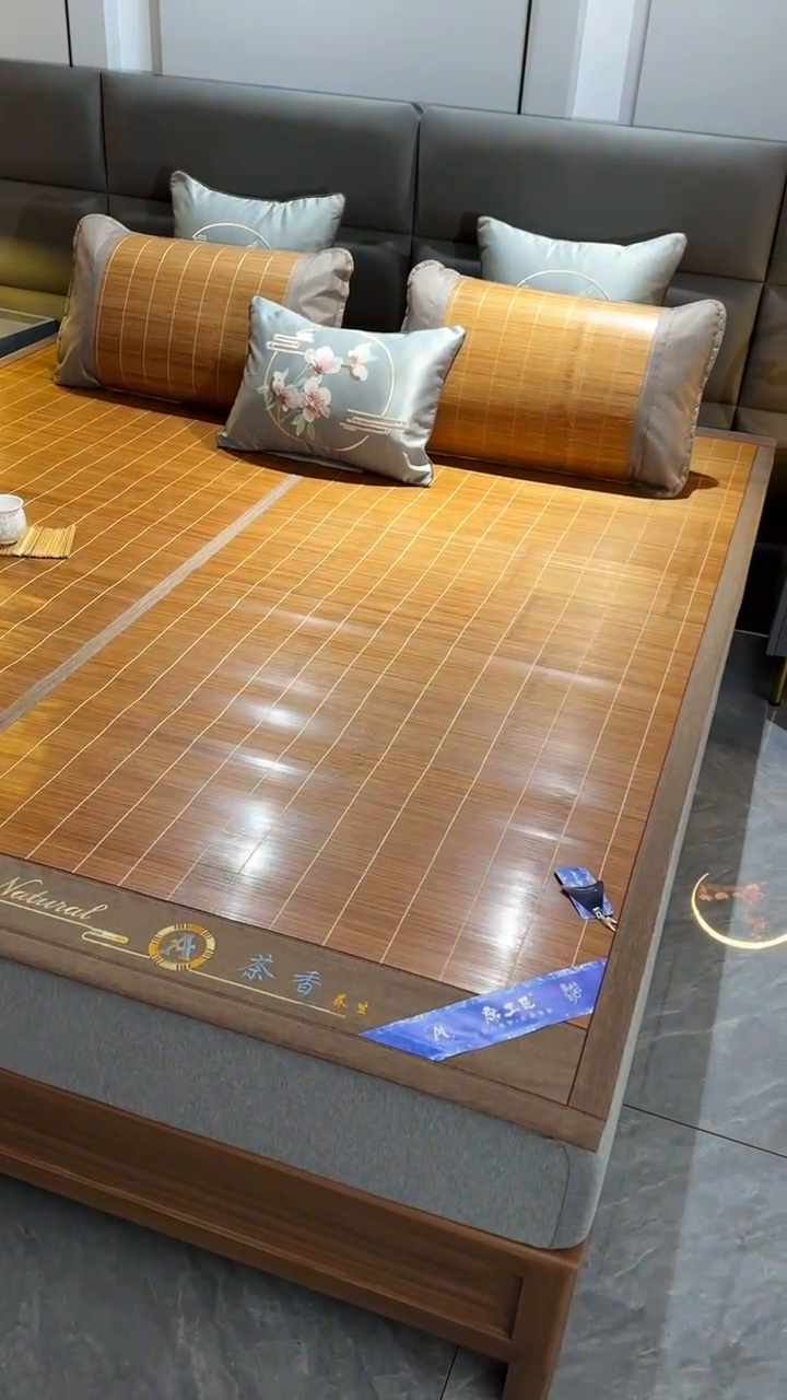 91家纺网 家纺一手货源 找家纺 （总）森璐家纺 2025新款茶香养生竹席藤席草席冰丝席凉席子