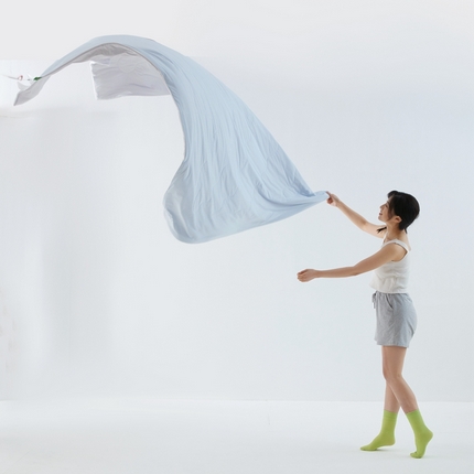 2025春夏新款A类母婴级西瓜啵啵凉感被锦氨夏凉被空调被 天空蓝+轻奢灰