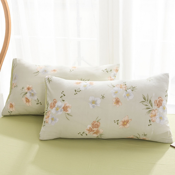 91家纺网 家纺一手货源 找家纺 红日子纺织品 2025新款棉麻夏被四件套 青青世界