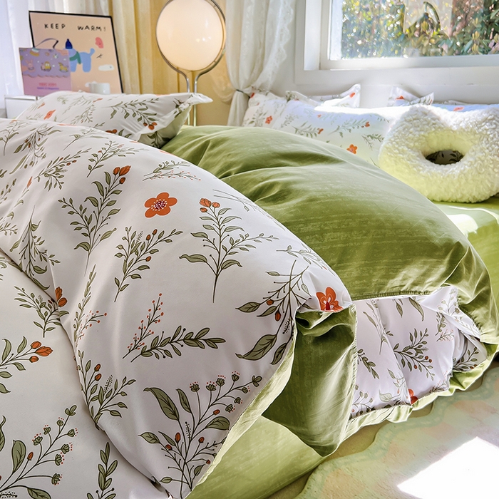 91家纺网 家纺一手货源 找家纺 芦荟棉被套 单品被套 仿棉被套单件