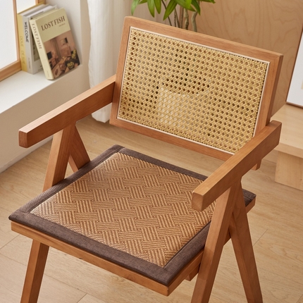 航途席业2025新款地垫凉感冰藤席地铺神器地垫系列 饼干花