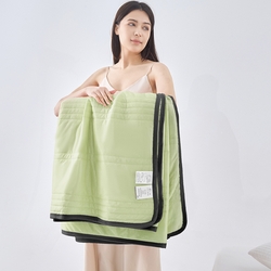 91家纺网 家纺一手货源 找家纺 丝薇雅 2025新款凉感丝夏被冰淇淋夏凉被 黑边-条纹果绿,黑边-条纹果绿