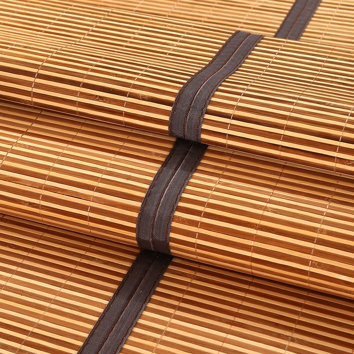 91家纺网 家纺一手货源 找家纺 森璐家纺 2025新款茶香养生竹席藤席草席冰丝席凉席子 金砖清凉席-反面亚草