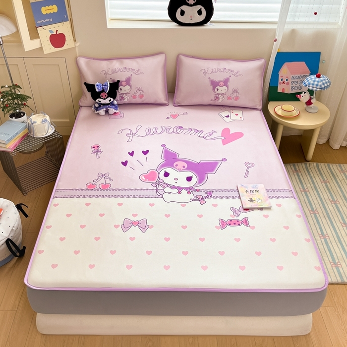 91家纺网 家纺一手货源 找家纺 （总） 博雅新款三丽欧A类大版数码印花1200D冰丝凉席-床笠款