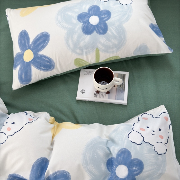 91家纺网 家纺一手货源 找家纺 可可家纺 2025新款印花卡通芦荟棉四件套亲肤床单被套三件套 宠物园地