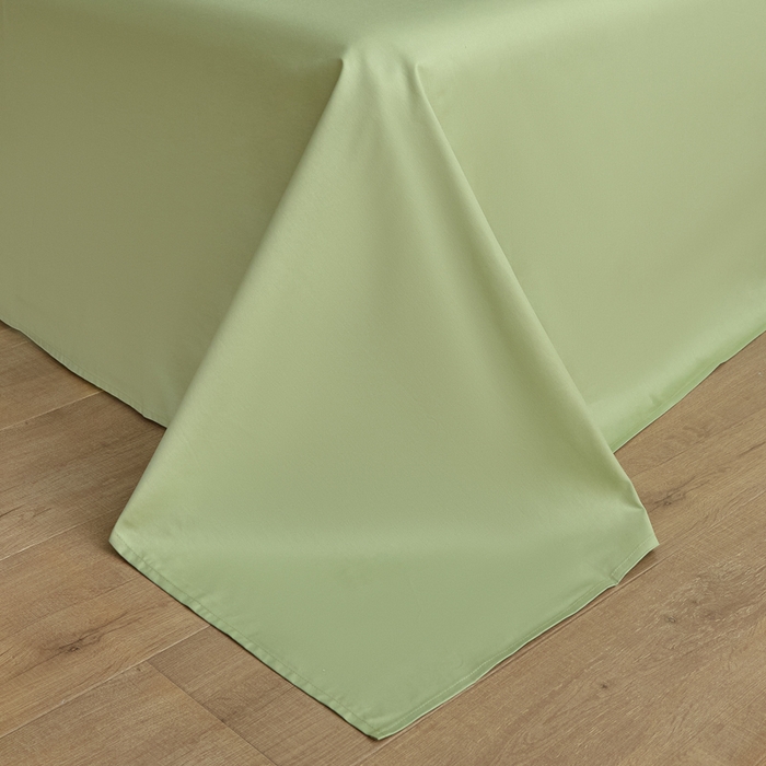 91家纺网 家纺一手货源 找家纺 琪格格纺织  2025新款色织天丝棉提花四件套 风之语-绿