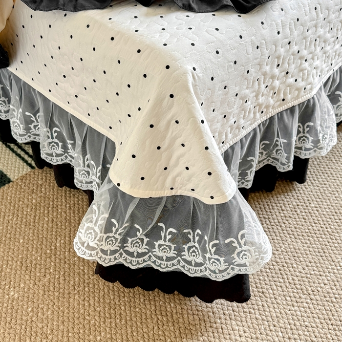 91家纺网 家纺一手货源 找家纺 （总）绣女坊 2025新款时尚印花水洗棉被套款床盖四件套-赫本风