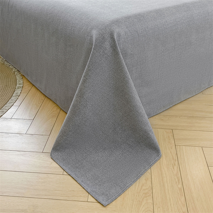 91家纺网 家纺一手货源 找家纺 美梦里 2025新款无印老粗布床单凉席席子 冰山灰