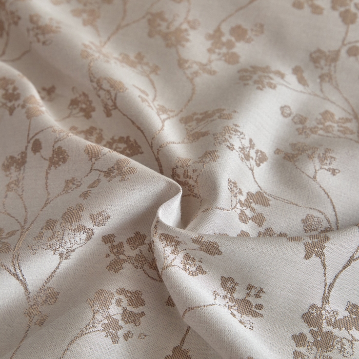 91家纺网 家纺一手货源 找家纺 琪格格纺织  2025新款色织天丝棉提花四件套 春絮-咖