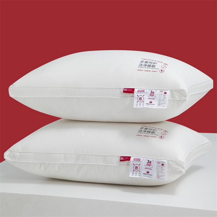 91家纺网 家纺一手货源 找家纺 爱来伊2025新款A类全棉三防枕头酒店枕纯棉酒店三防枕芯枕头  三防-高枕
