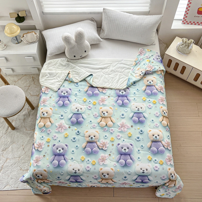 91家纺网 家纺一手货源 找家纺 （总）庭彤 2025新款5D夏被空调被A类云母仿锦氨凉感丝夏凉被子被芯【 量大可谈】