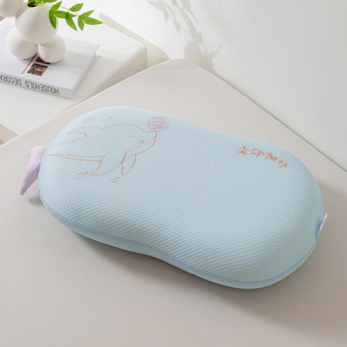 91家纺网 家纺一手货源 找家纺 芯链 2025新款亲肤柔软卡通枕头枕芯 小海豚-蓝