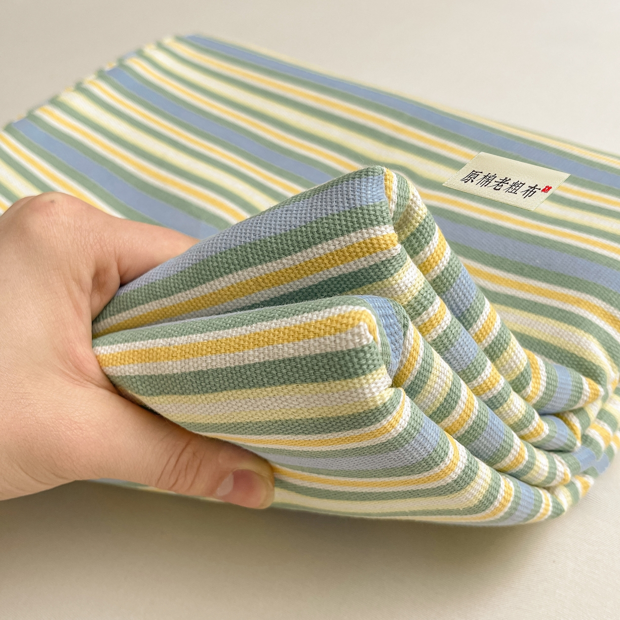 91家纺网 家纺一手货源 找家纺 美梦里 2025新款无印老粗布床单凉席席子 流年绿