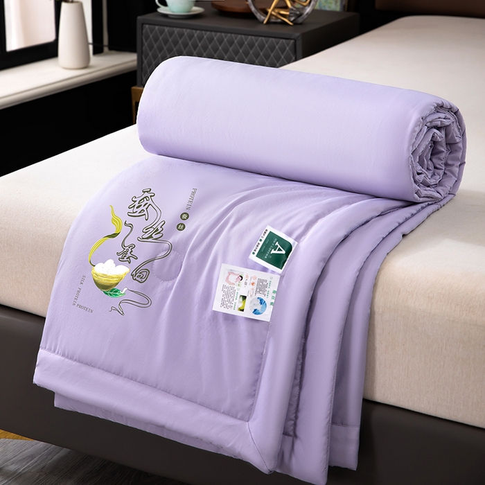 91家纺网 家纺一手货源 找家纺 （总）一博2025新款蚕丝夏凉被