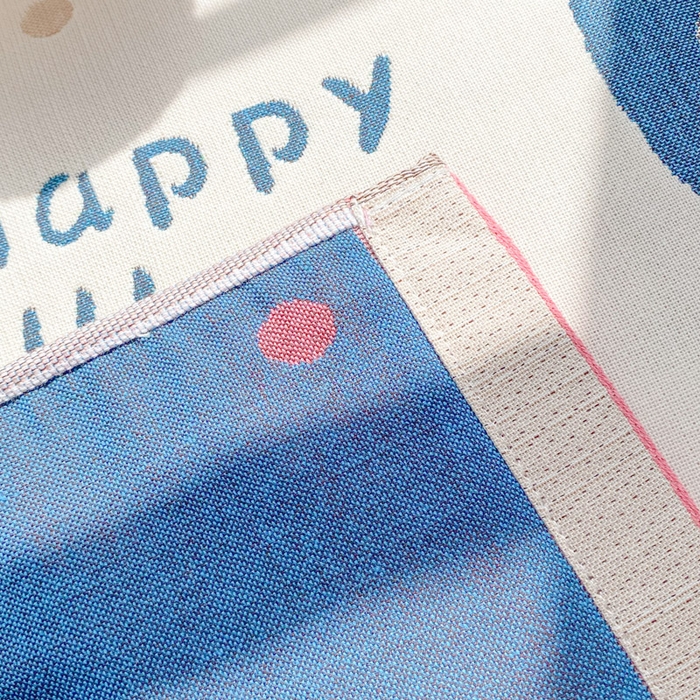 91家纺网 家纺一手货源 找家纺 美宜家 2025新款40*60儿童纯棉A类纱布枕巾乳胶专用高档枕巾 快乐 一只