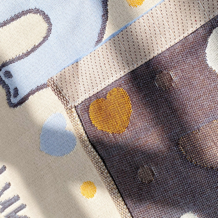 91家纺网 家纺一手货源 找家纺 美宜家 2025新款40*60儿童纯棉A类纱布枕巾乳胶专用高档枕巾 小象乐园 一只