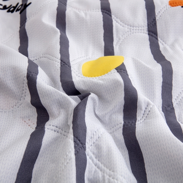 91家纺网 家纺一手货源 找家纺 乐居坊2025新款亲肤舒适印花芦荟棉夏凉被四件套 呆萌狗