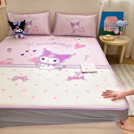 （总） 博雅新款三丽欧A类大版数码印花1200D冰丝凉席-床笠款