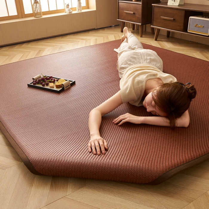 91家纺网 家纺一手货源 找家纺 （总）锦丝钰床垫  2025新款高端Pe冷感藤席地铺垫