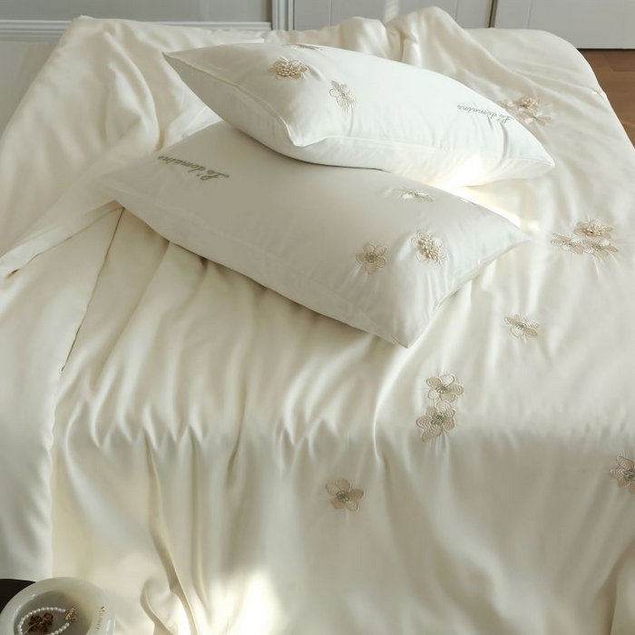 91家纺网 家纺一手货源 找家纺 （总）初拾 2025新款60s天丝棉超细旦立体绣花四件套-仙本那