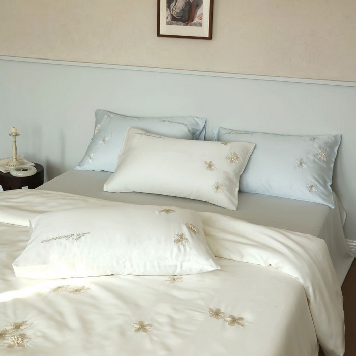 91家纺网 家纺一手货源 找家纺 （总）初拾 2025新款60s天丝棉超细旦立体绣花四件套-仙本那