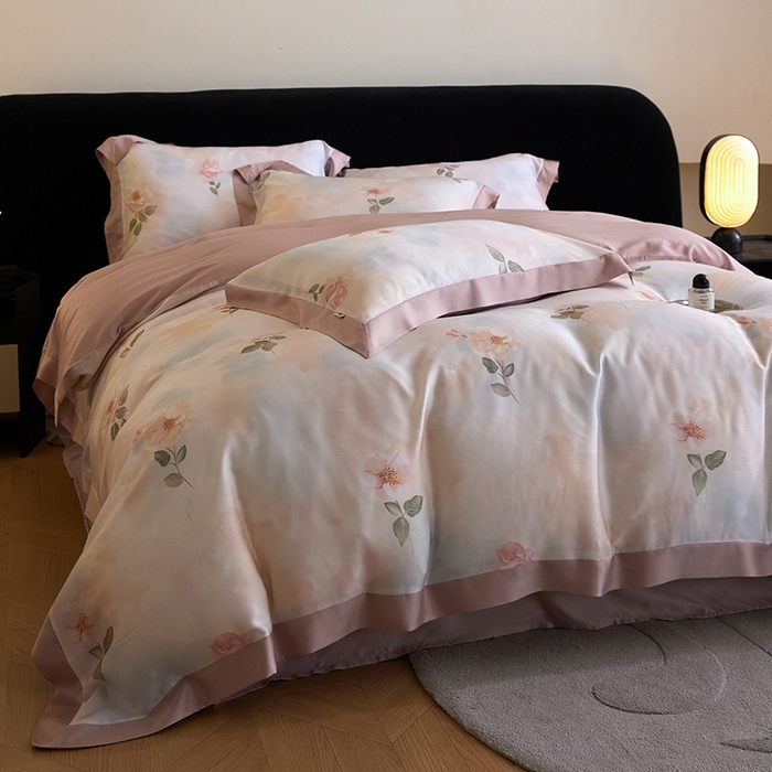 91家纺网 家纺一手货源 找家纺 （总）禾时 2025新款60S兰精天丝印花四件套