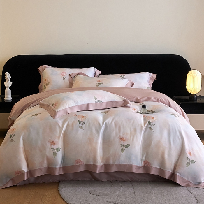 91家纺网 家纺一手货源 找家纺 （总）禾时 2025新款60S兰精天丝印花四件套