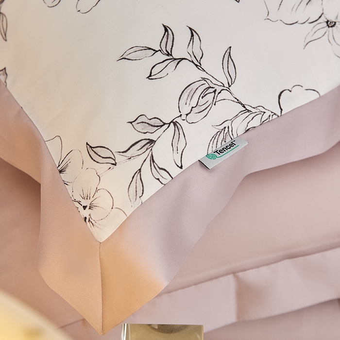 91家纺网 家纺一手货源 找家纺 禾时 2025新款60S兰精天丝印花四件套 晨烟