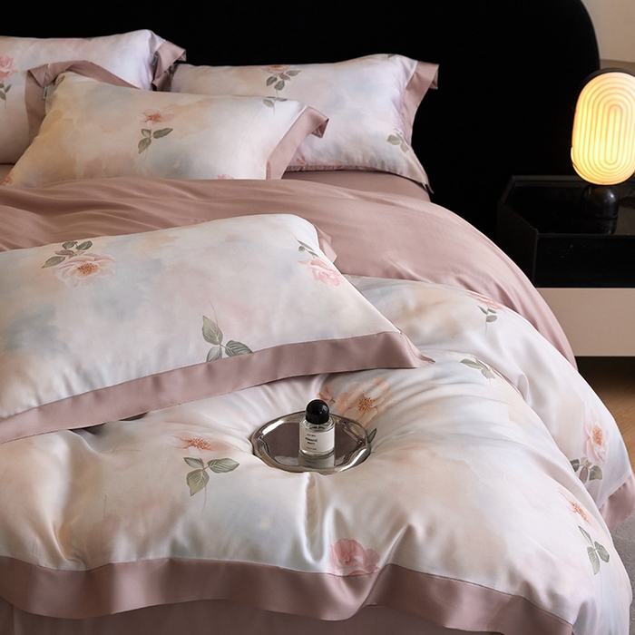 91家纺网 家纺一手货源 找家纺 （总）禾时 2025新款60S兰精天丝印花四件套